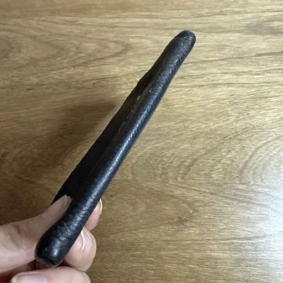 Harley Davidson Genuine Leather Black Small Coin Pouch Zip Embroidered Biker - Picture 4 of 8